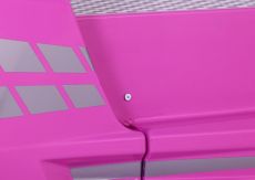 Дитяче ліжко машина GTR Pink 190х90 см з підсвіткою, музикою, шкіряний салон, пультом